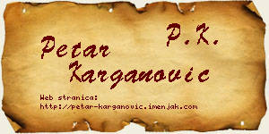 Petar Karganović vizit kartica